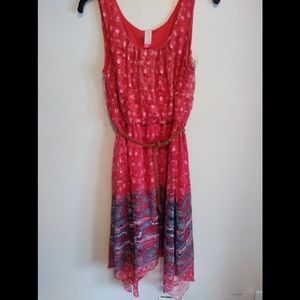 Red lace dress